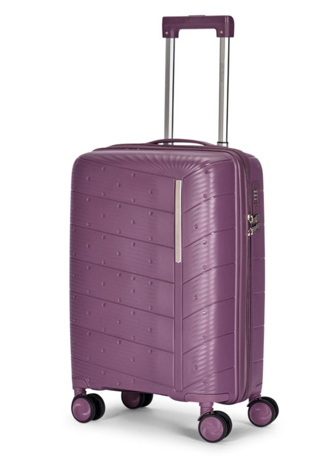 ليمرا طقم شنط سفر مكون من 4 حقائب أمتعة بعجلات و بتصميم صلب وقوي مصنوع  من مادة البولي بوربلين لون بنفسجي - Image 3